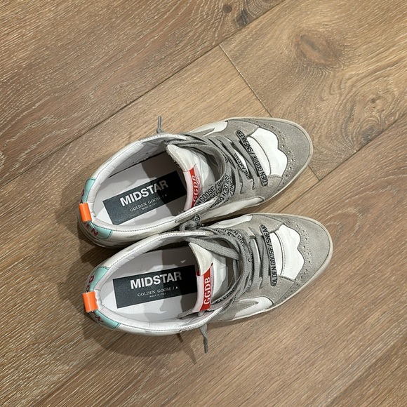 Golden Goose White & Gray Mid Star Sneakers 37 - Picture 11 of 11